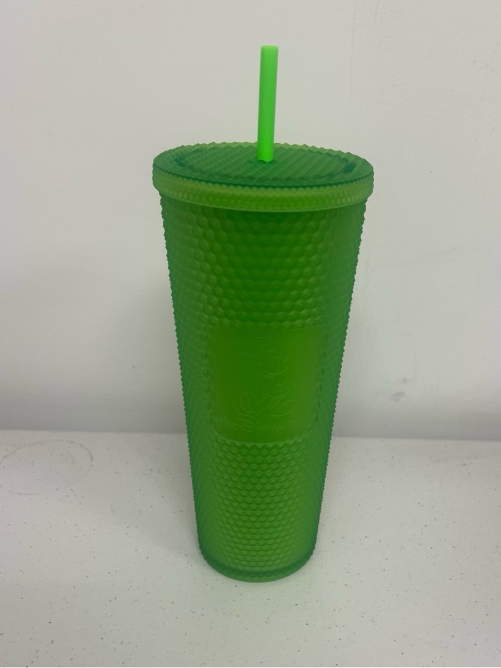 Disney Neon Green Studded Tumbler with Straw